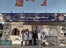 افتتاحیه ایستگاه صلواتی شهدای گمنام شهر خانوک با حضور مسئولان محلی و عزاداران حسینی